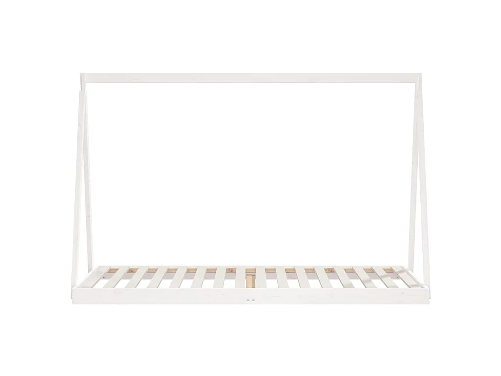 Giroletto per Bambini Bianco 90x200cm in Legno Massello di Pino