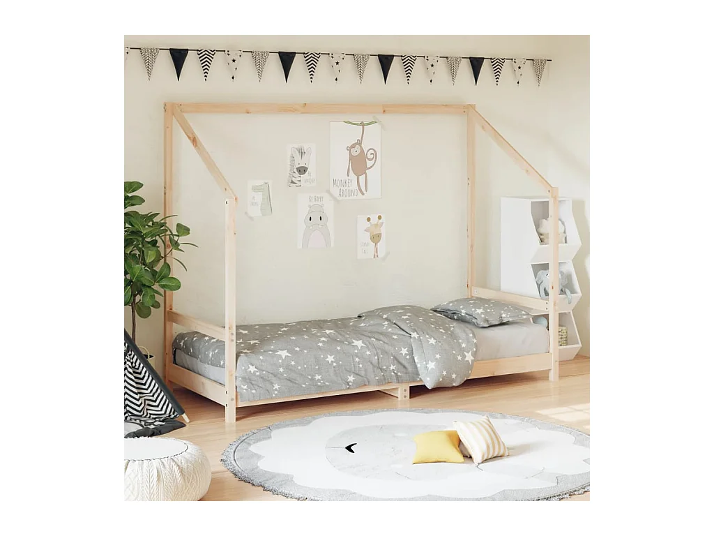 Cadre de lit pour enfants 80x200 cm bois de pin massif