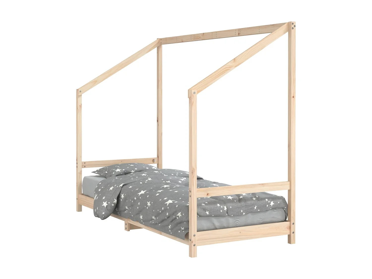 Giroletto per Bambini 80x200 cm in Legno Massello di Pino