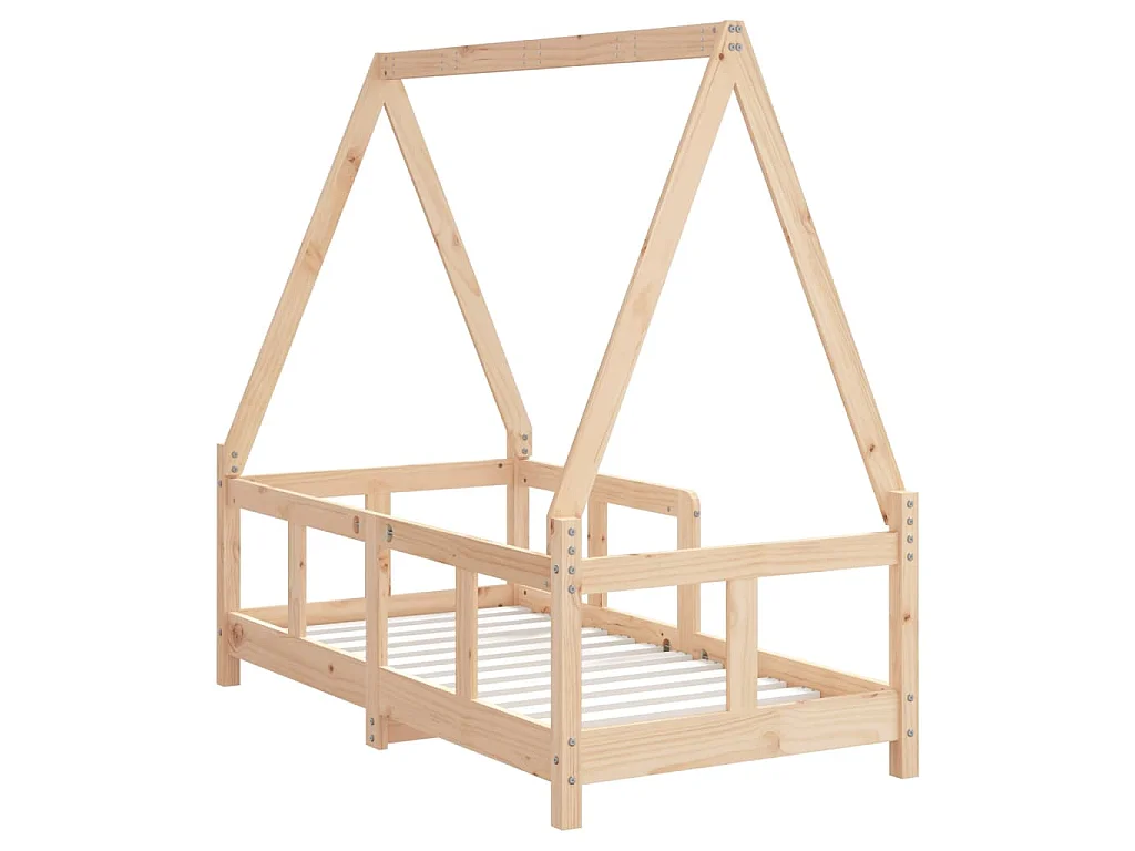 Cadre de lit pour enfant 70x140 cm bois de pin massif