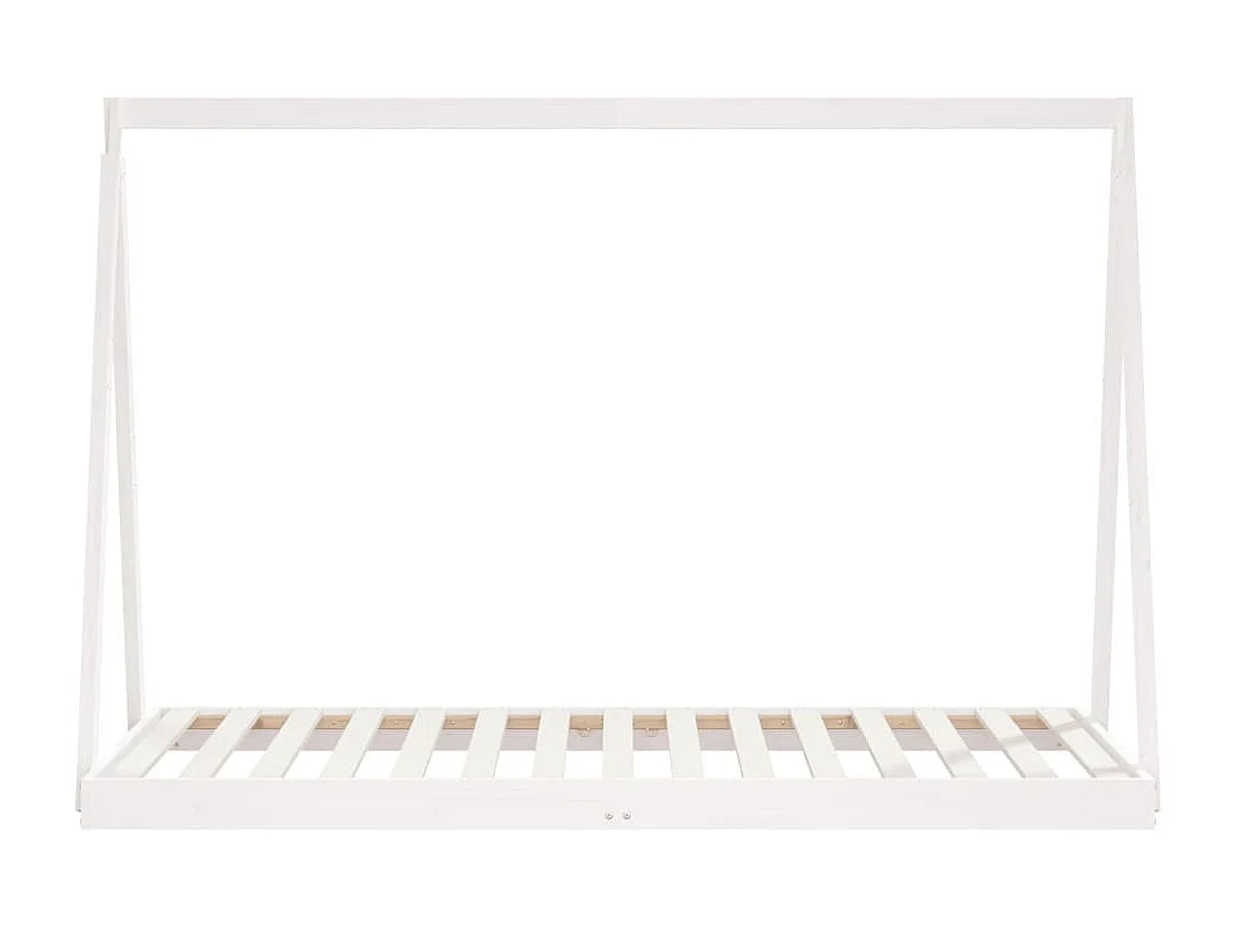 Cadre de lit pour enfants blanc 90x190 cm bois de pin massif