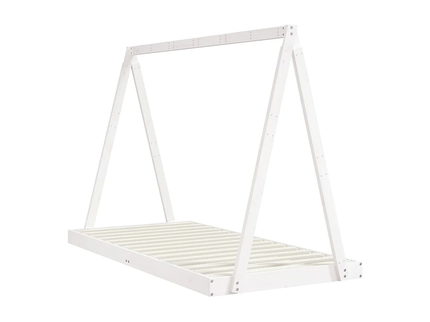 Cadre de lit pour enfants blanc 90x190 cm bois de pin massif
