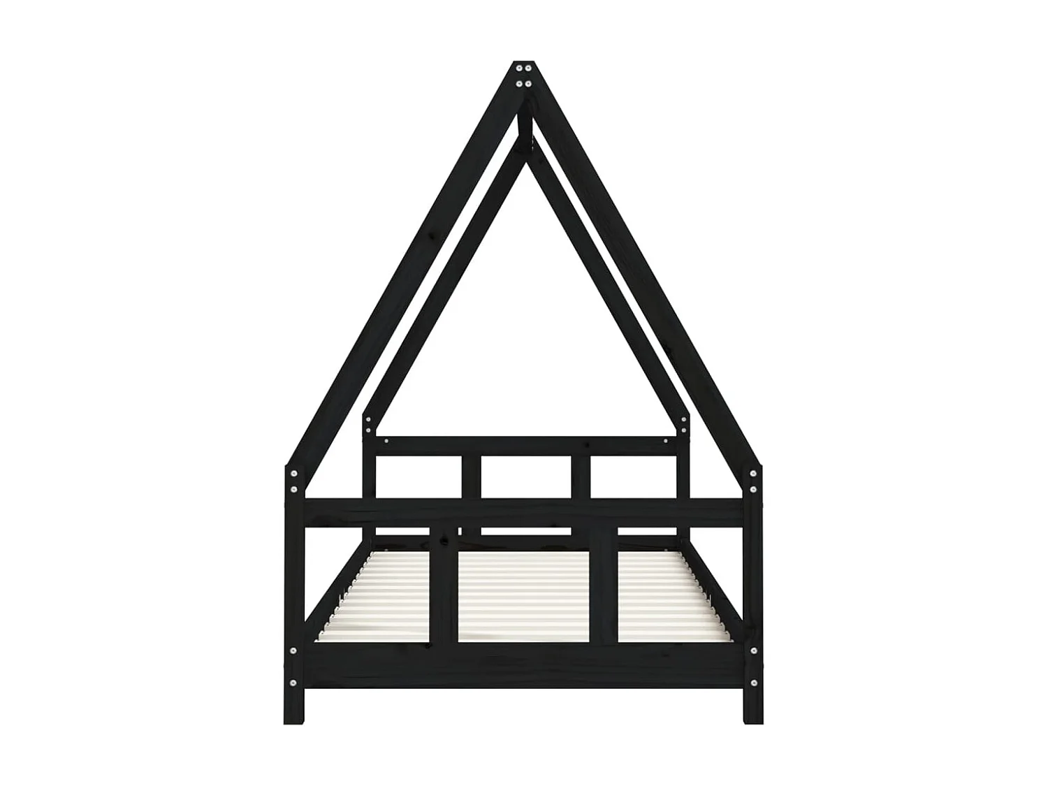 Estructura de cama para niños madera de pino negro 90x200 cm