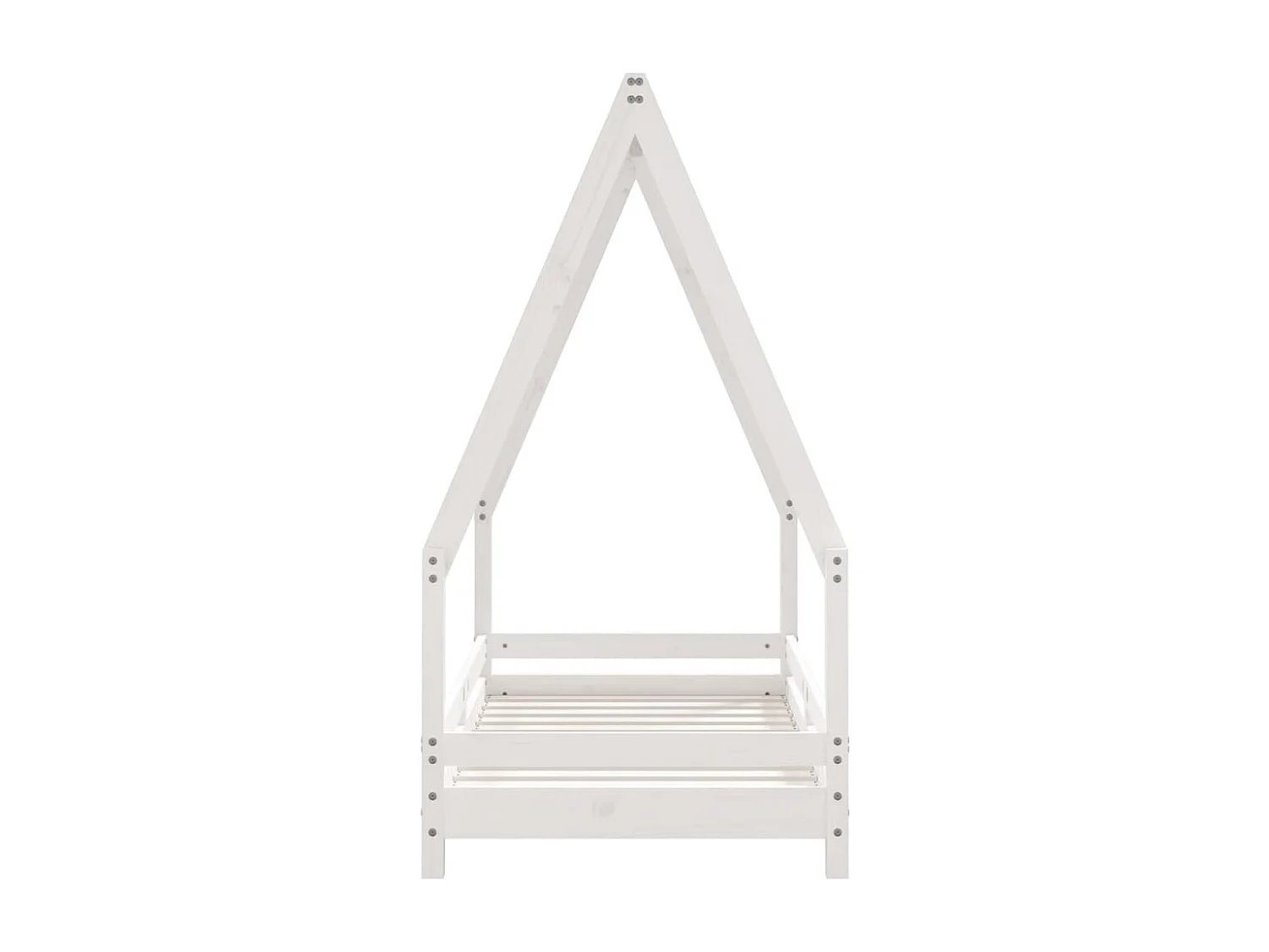 Cadre de lit pour enfant blanc 70x140 cm bois de pin massif