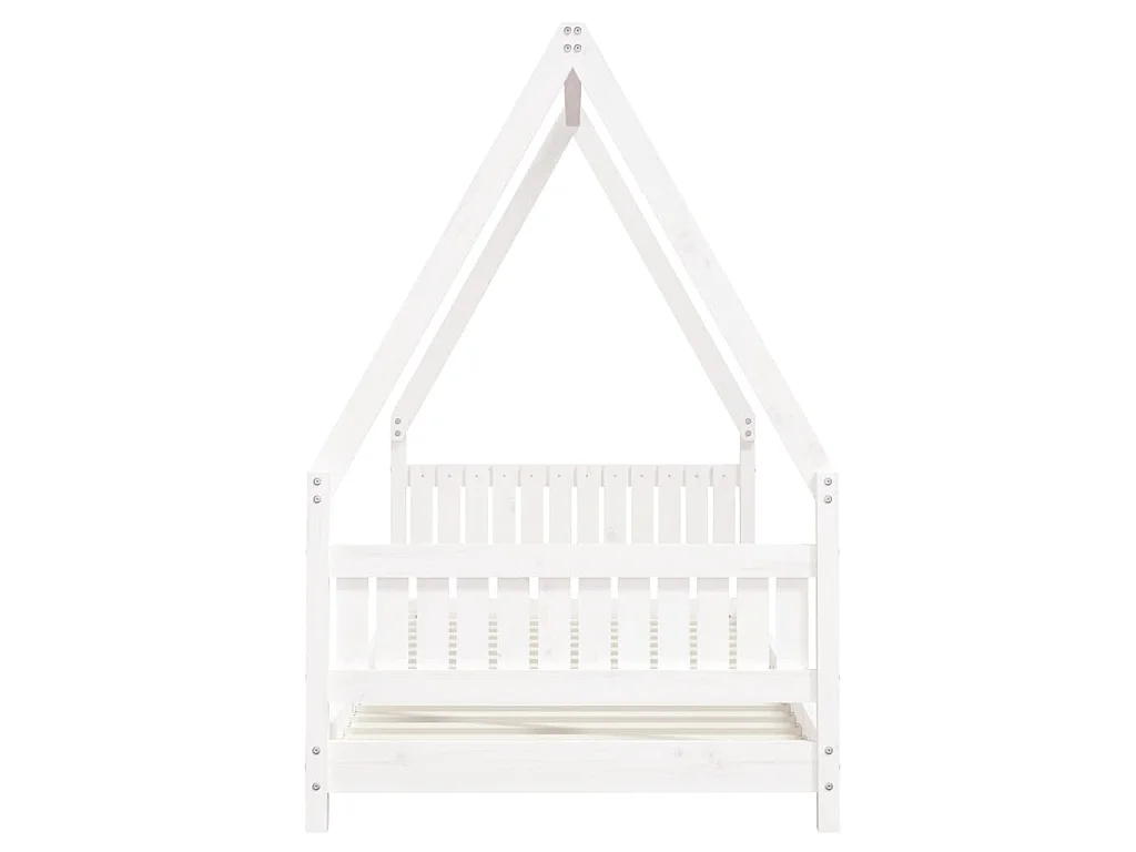 Giroletto per Bambini Bianco 90x200cm in Legno Massello di Pino