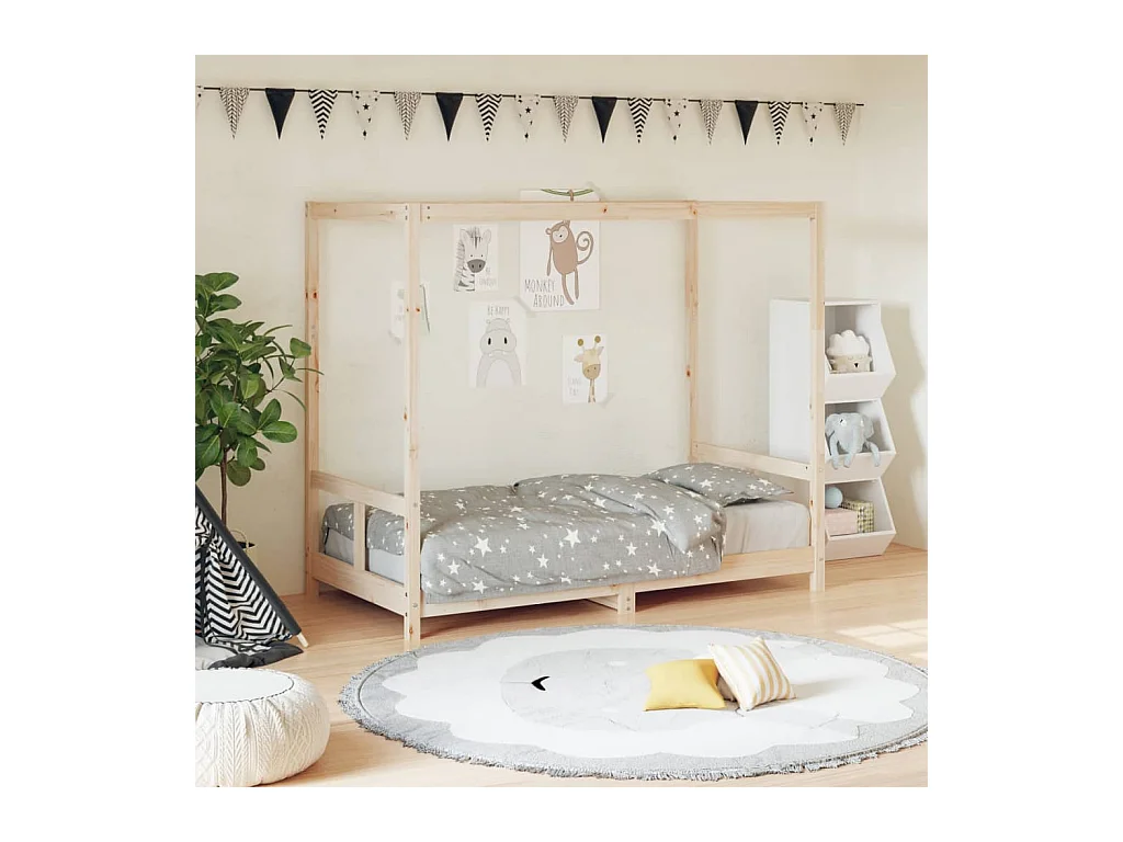 Cadre de lit pour enfant 80x160 cm bois de pin massif