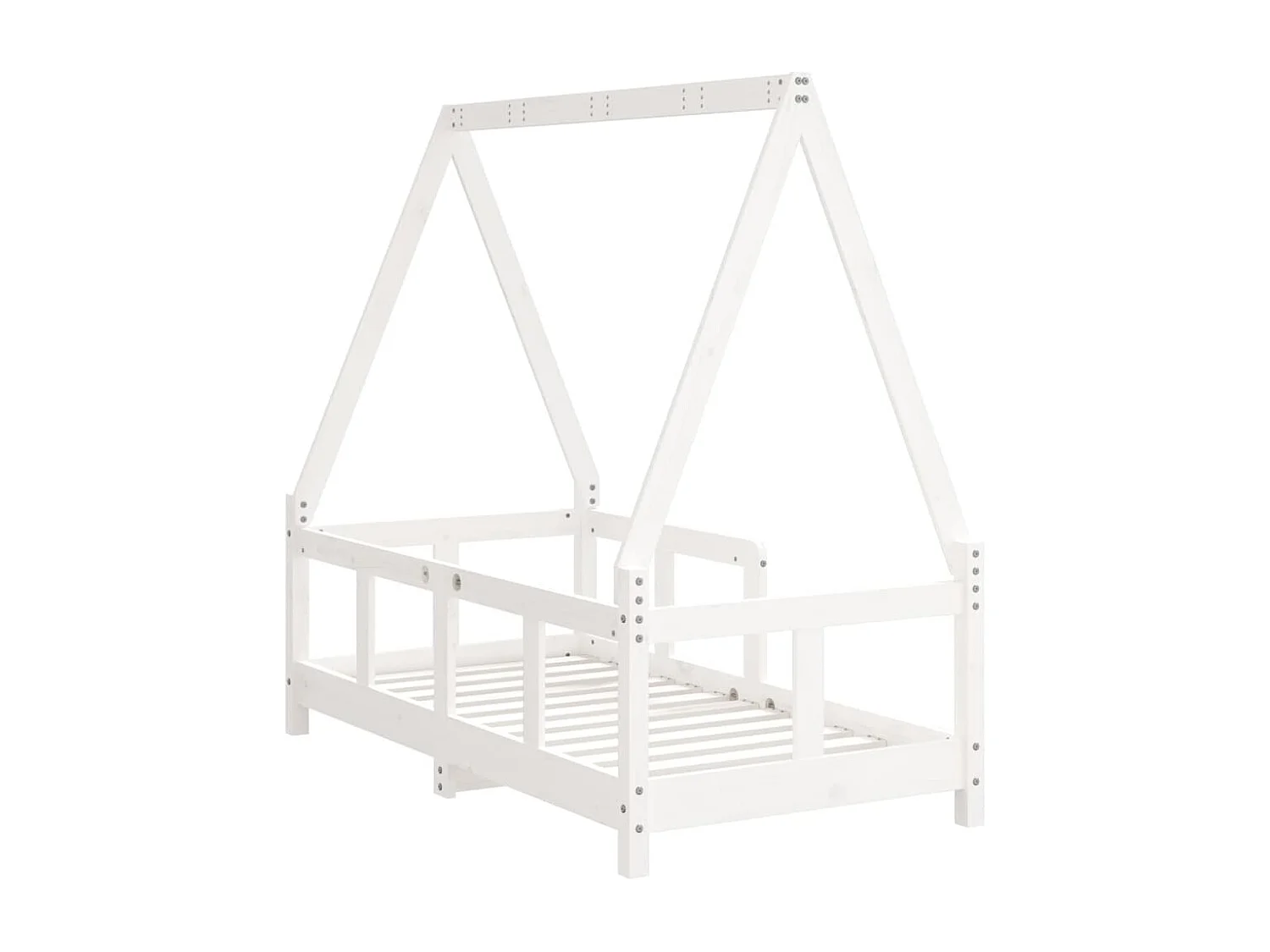 Estructura de cama para niños madera de pino blanco 70x140 cm