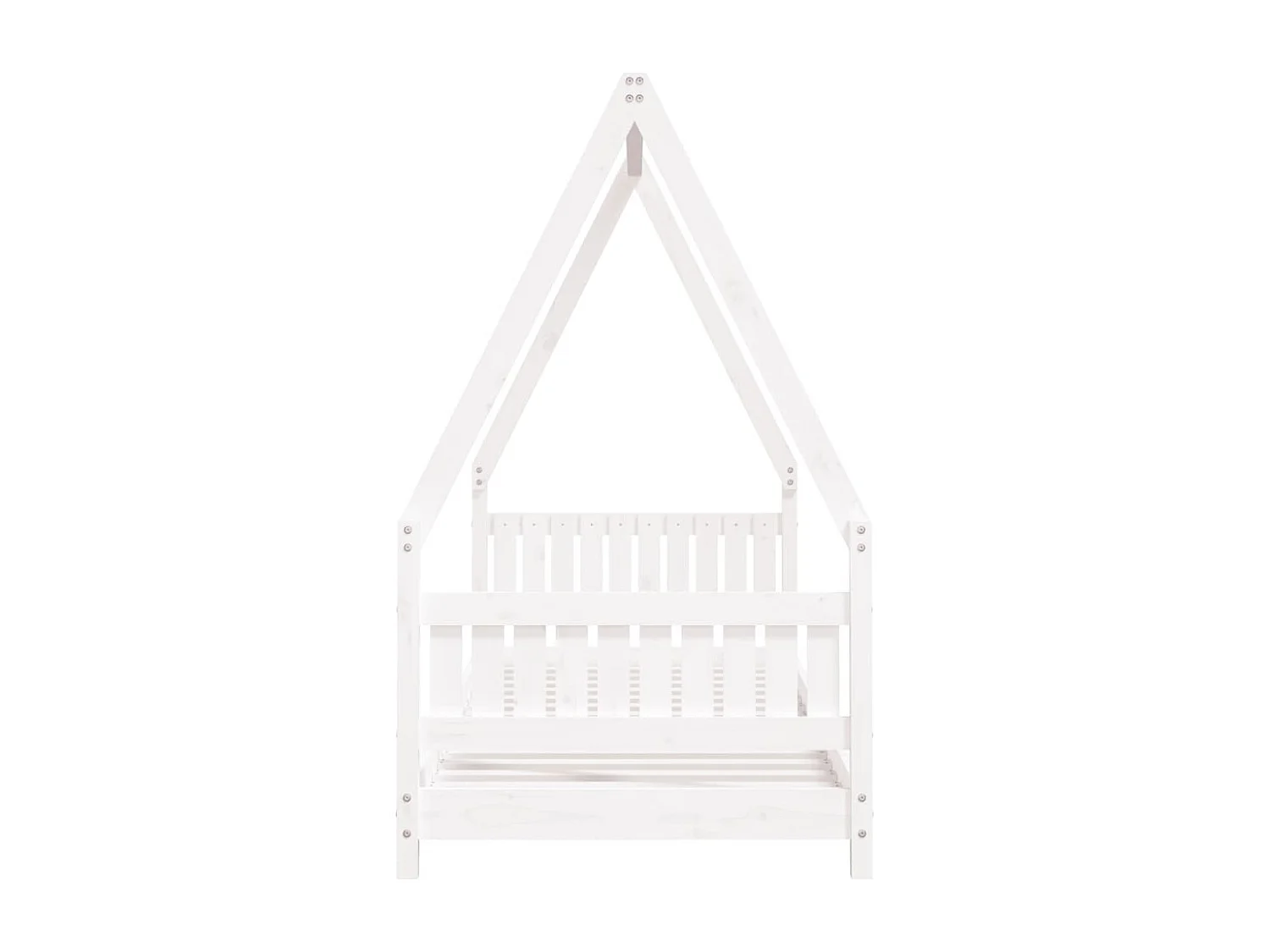 Estructura de cama para niños madera de pino blanco 80x200 cm