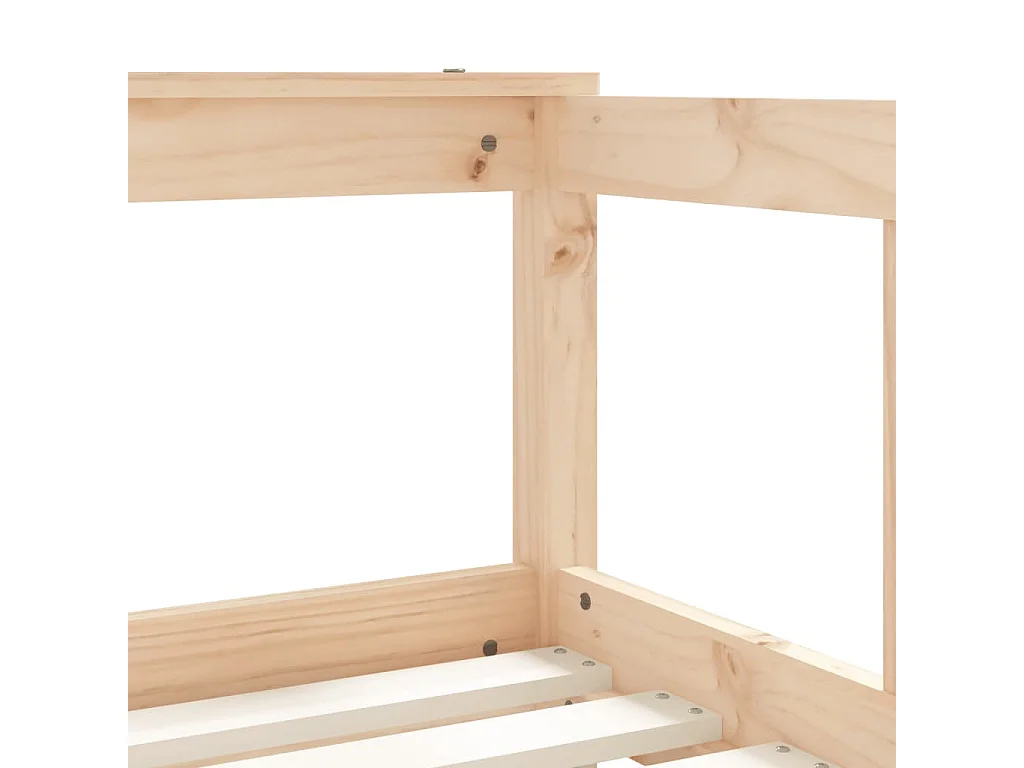 Cadre de lit enfant avec tiroirs 70x140 cm bois de pin massif