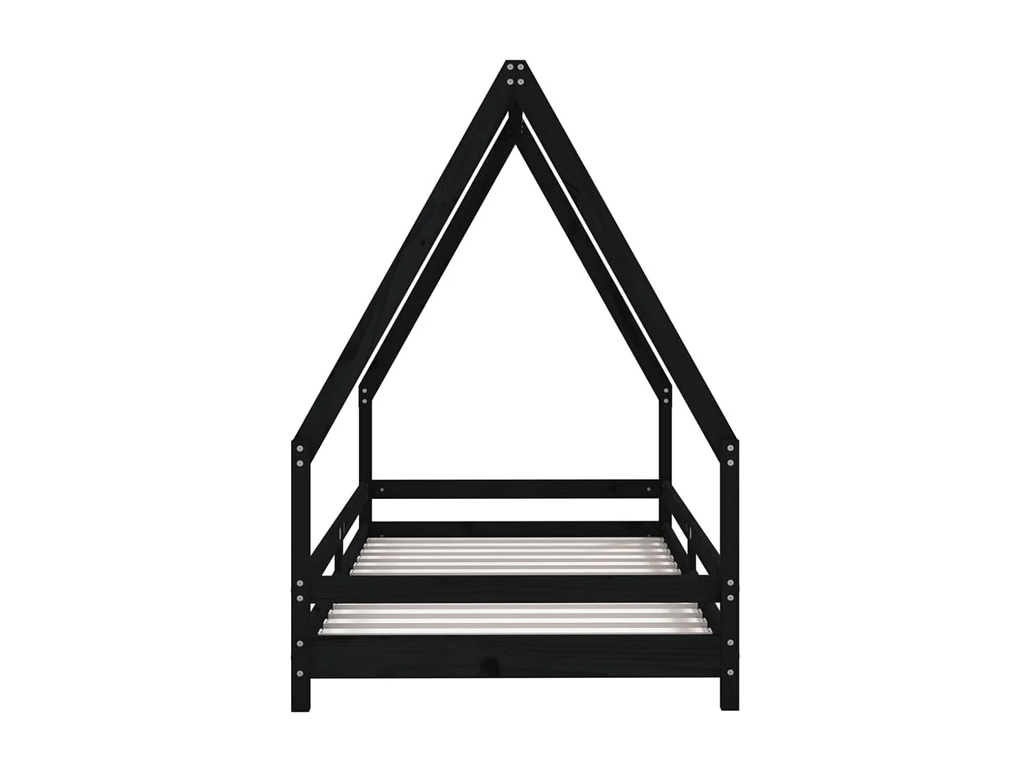 Estructura de cama para niños madera de pino negro 90x190 cm