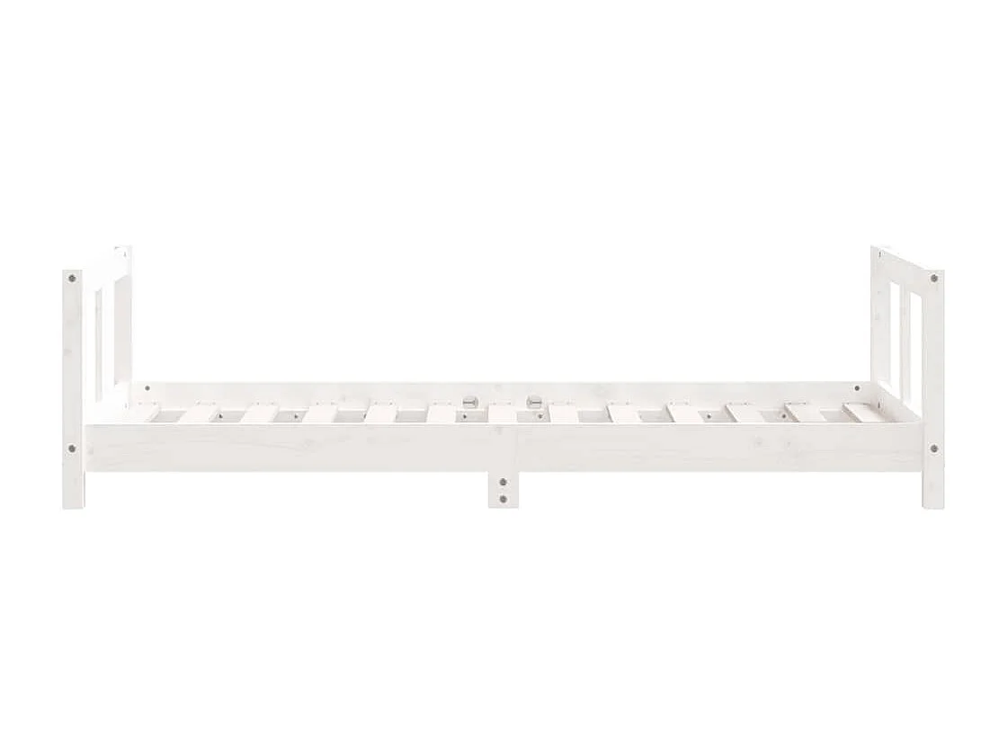 Cadre de lit pour enfant blanc 80x160 cm bois de pin massif