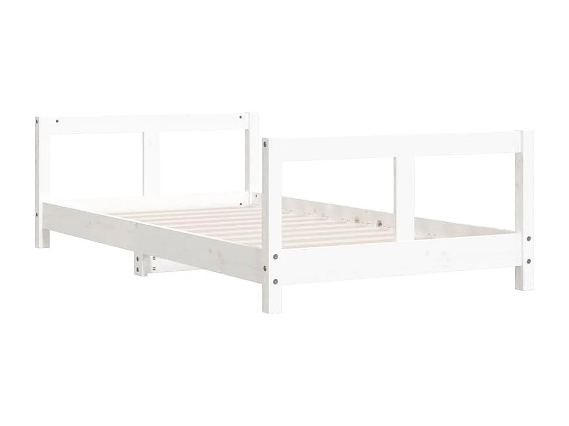Cadre de lit pour enfant blanc 80x160 cm bois de pin massif