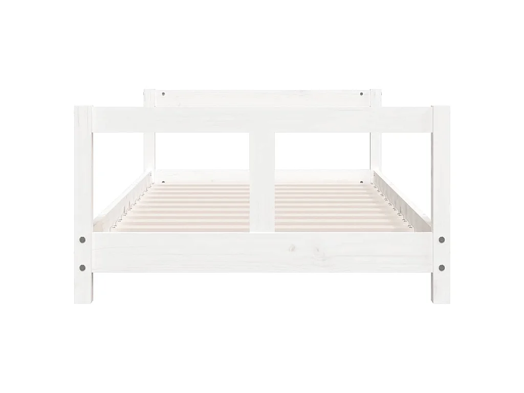 Cadre de lit pour enfant blanc 80x160 cm bois de pin massif