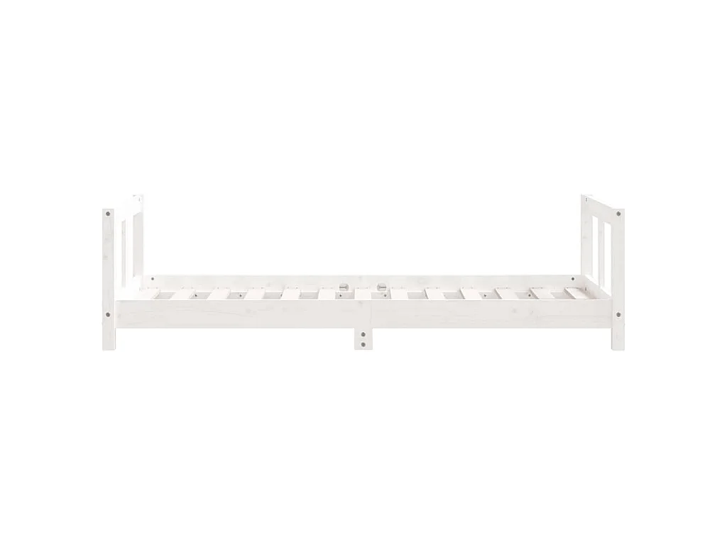 Cadre de lit pour enfant blanc 80x160 cm bois de pin massif