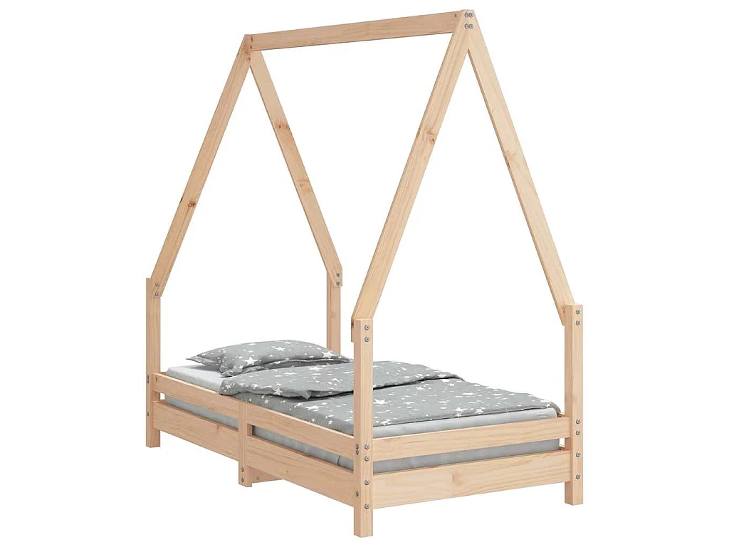 Cadre de lit pour enfant 70x140 cm bois de pin massif