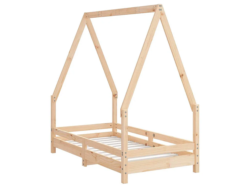 Cadre de lit pour enfant 70x140 cm bois de pin massif