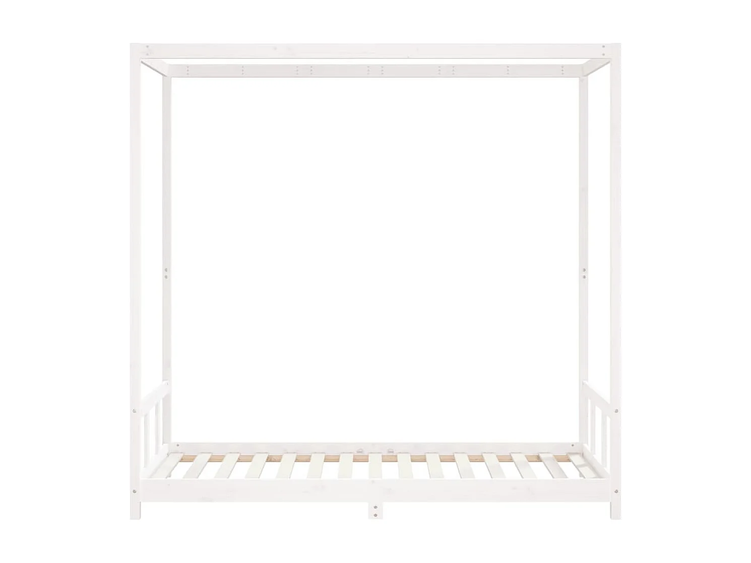 Cadre de lit pour enfants blanc 90x190 cm bois de pin massif