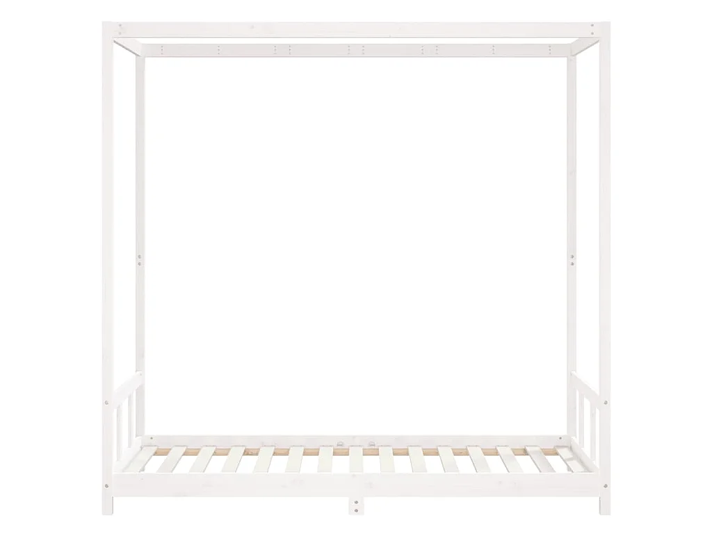 Cadre de lit pour enfants blanc 90x190 cm bois de pin massif