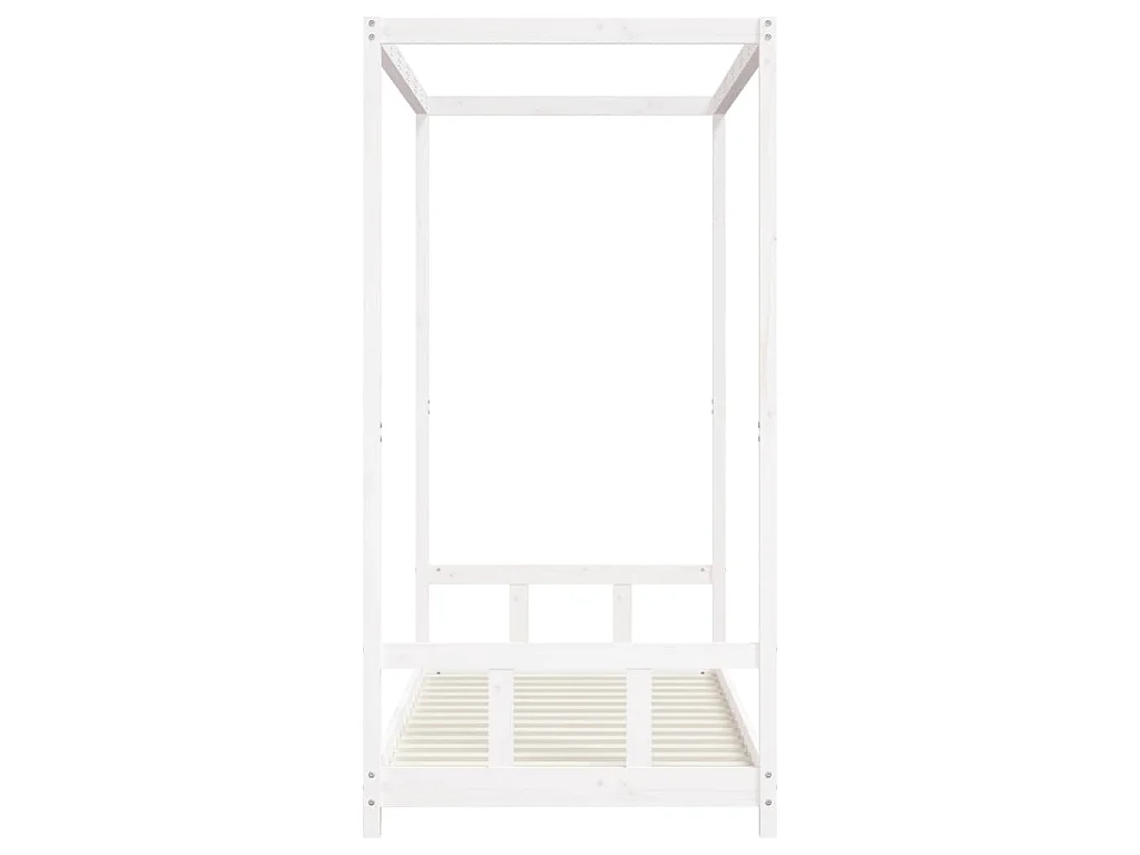 Cadre de lit pour enfants blanc 90x190 cm bois de pin massif