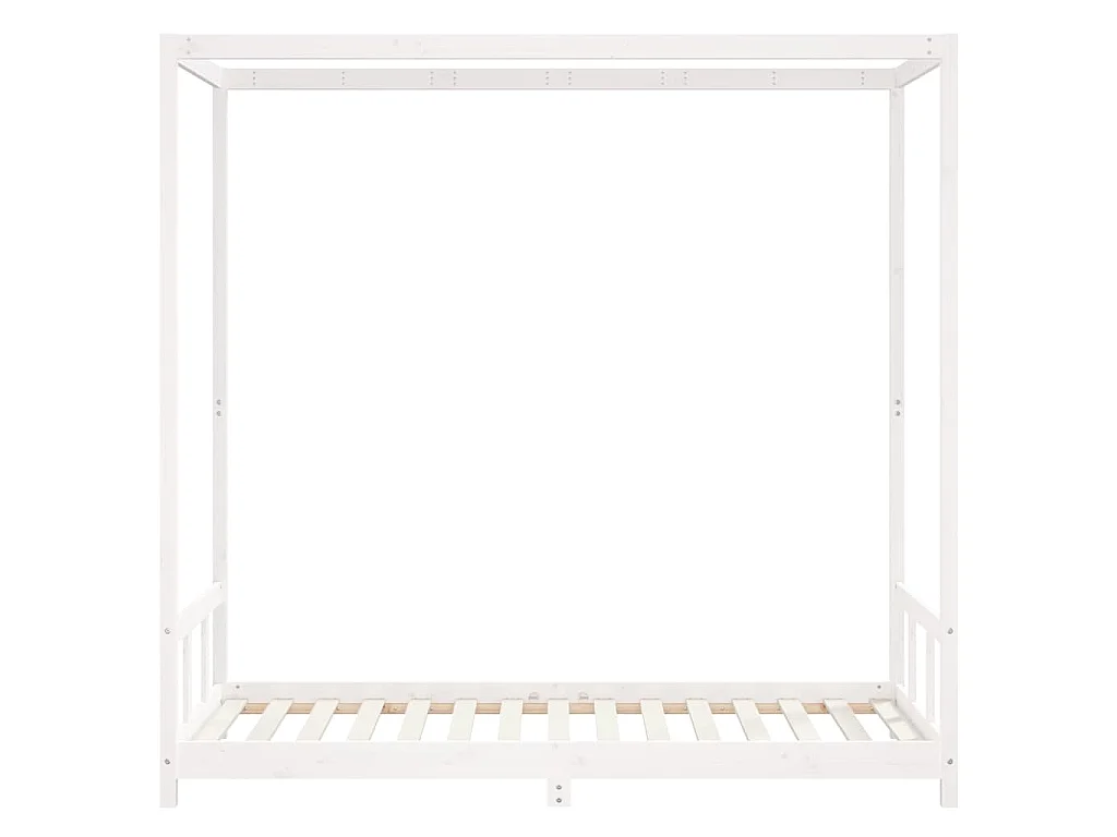 Cadre de lit pour enfants blanc 90x190 cm bois de pin massif
