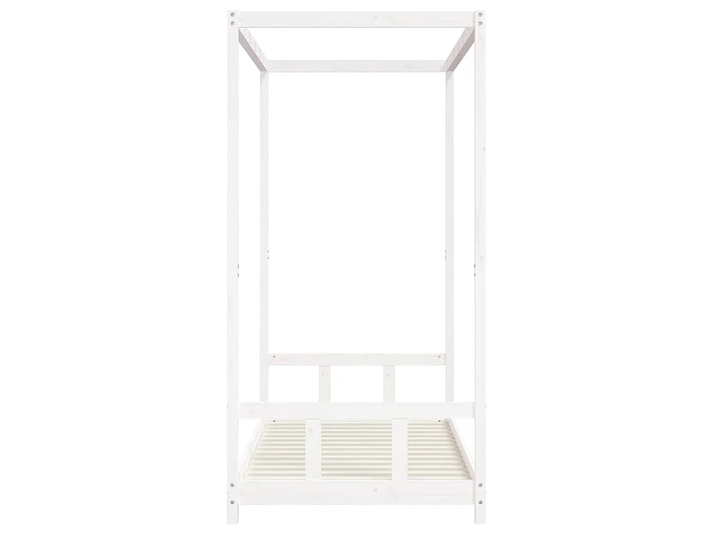 Cadre de lit pour enfants blanc 90x190 cm bois de pin massif