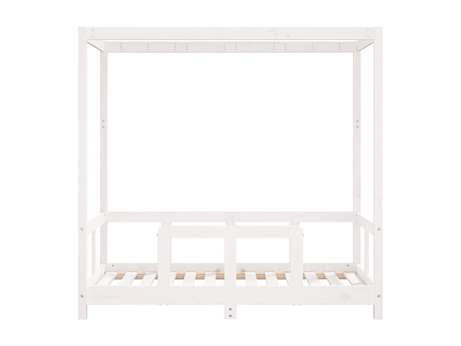 Cadre de lit pour enfant blanc 70x140 cm bois de pin massif