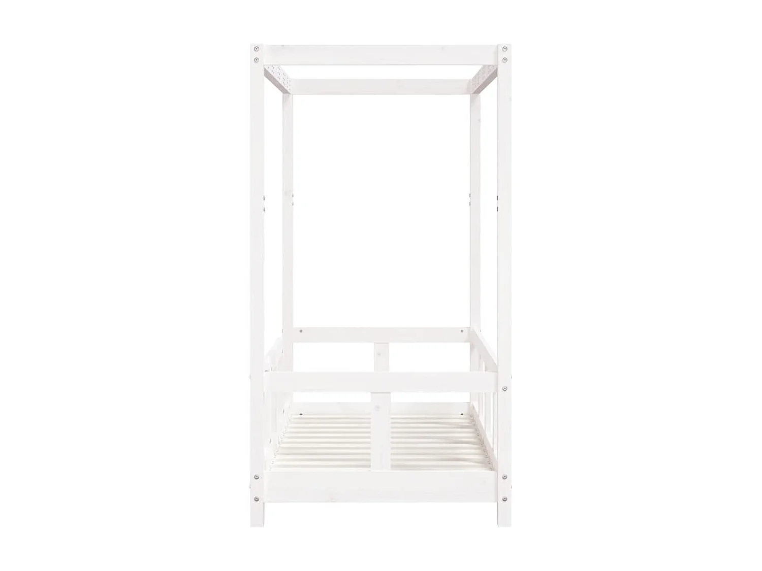 Cadre de lit pour enfant blanc 70x140 cm bois de pin massif