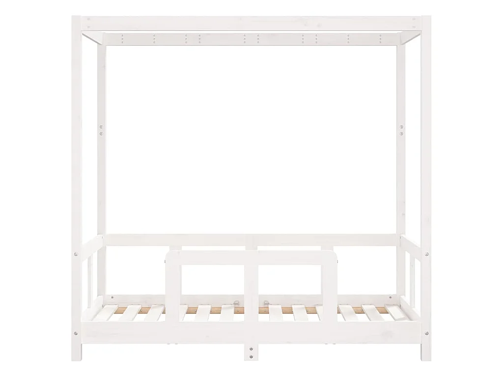 Cadre de lit pour enfant blanc 70x140 cm bois de pin massif