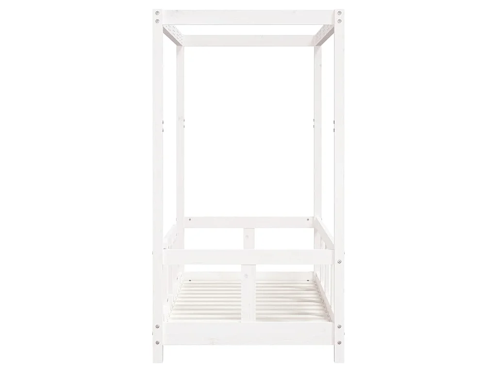 Cadre de lit pour enfant blanc 70x140 cm bois de pin massif
