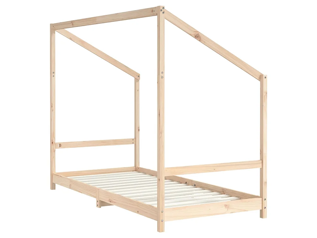 Estrutura de cama infantil 90x190 cm madeira de pinho maciça