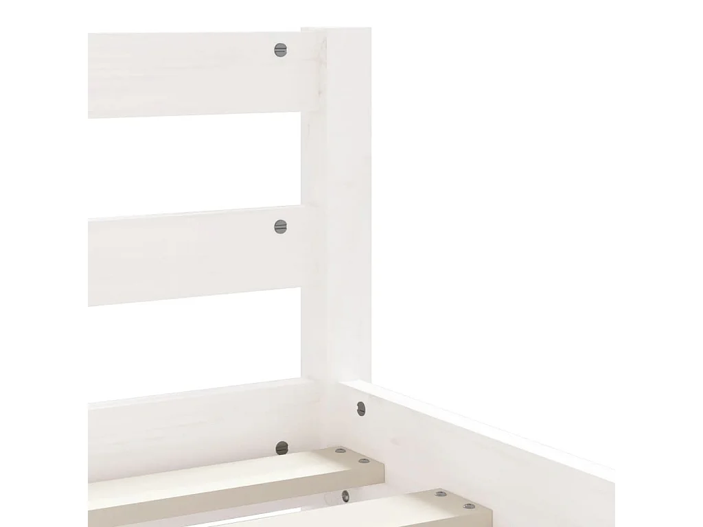 Cadre de lit enfant tiroirs blanc 80x200 cm bois de pin massif