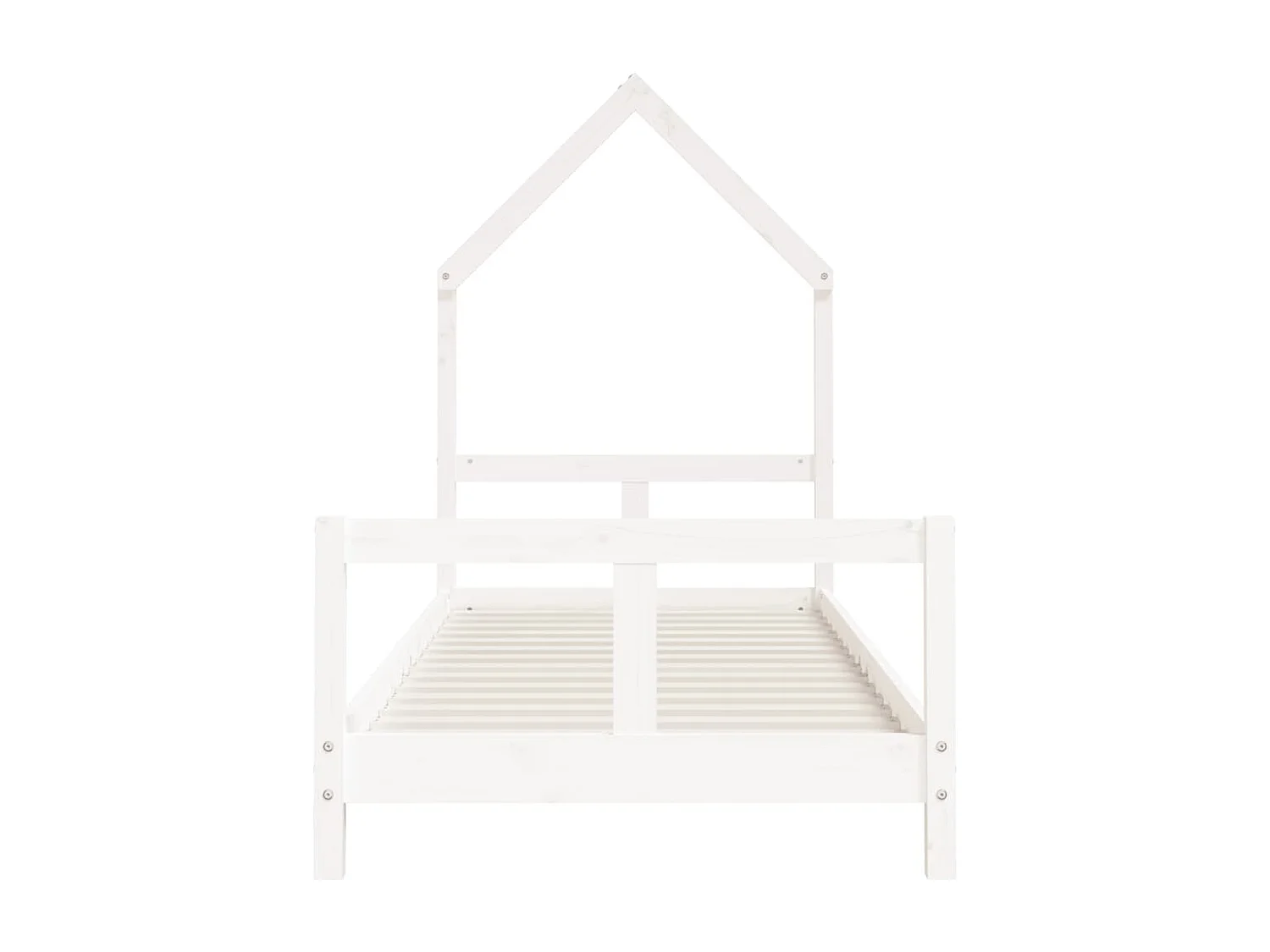 Cadre de lit pour enfants blanc 80x200 cm bois de pin massif
