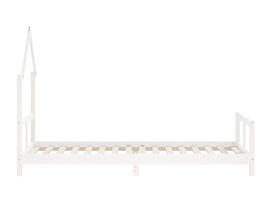 Kinderbedframe 80x200 cm massief grenenhout wit