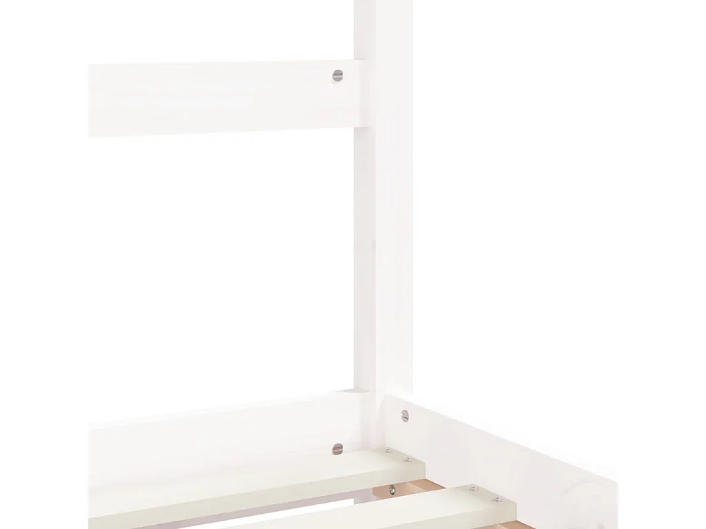 Kinderbedframe 80x200 cm massief grenenhout wit