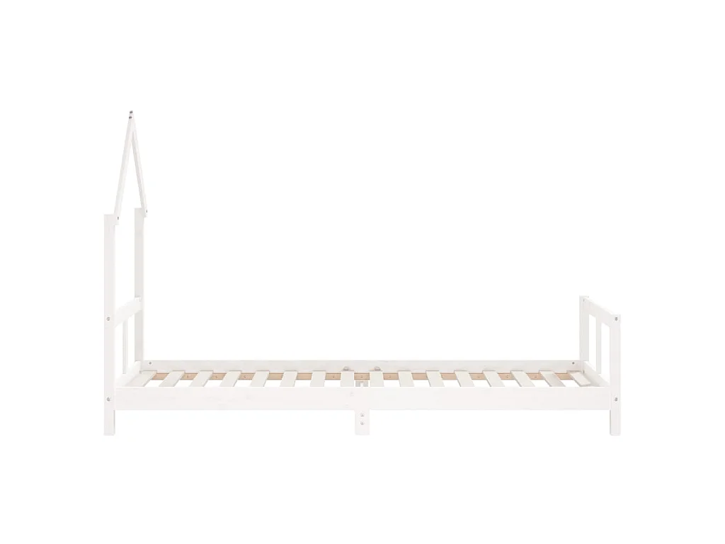 Kinderbedframe 80x200 cm massief grenenhout wit