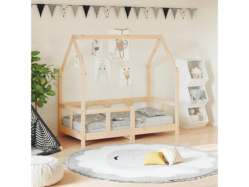 Cadre de lit pour enfant 70x140 cm bois de pin massif