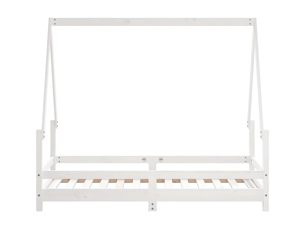 Kinderbett Weiß 80x160 cm Massivholz Kiefer