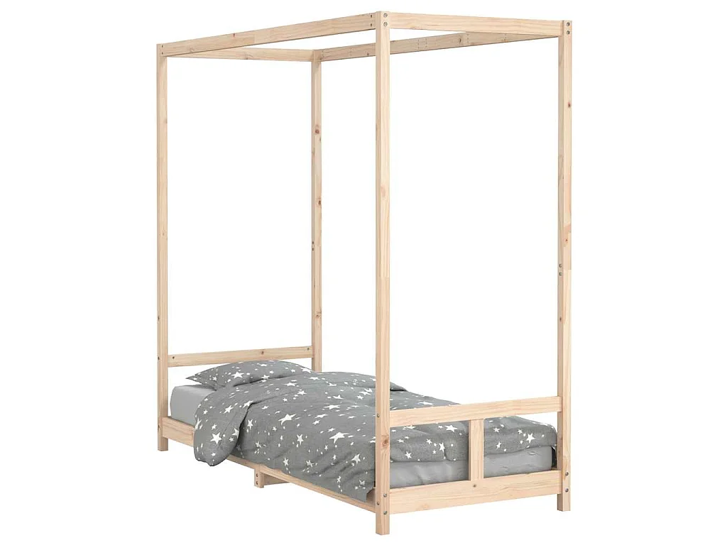 Estructura de cama para niños madera maciza de pino 80x200 cm