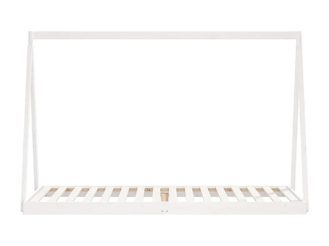Kinderbedframe 80x200 cm massief grenenhout wit