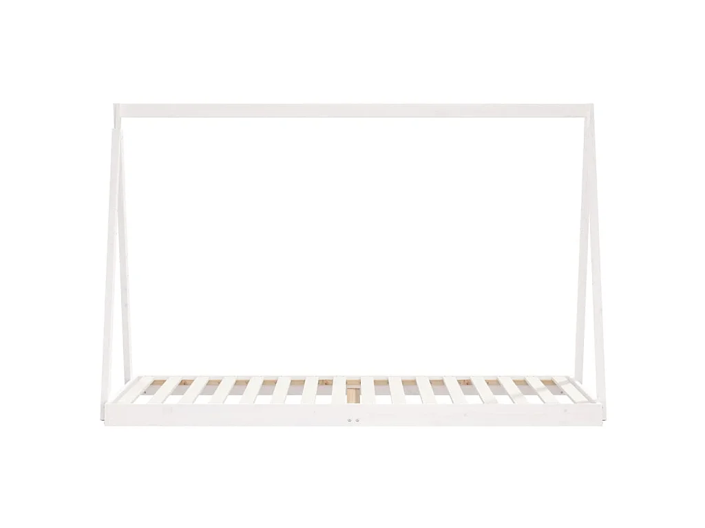 Cadre de lit pour enfants blanc 80x200 cm bois de pin massif