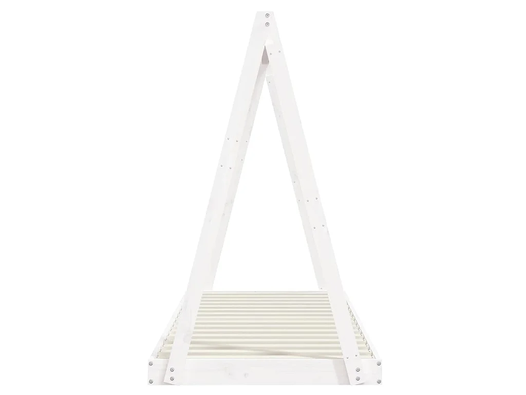 Cadre de lit pour enfants blanc 80x200 cm bois de pin massif