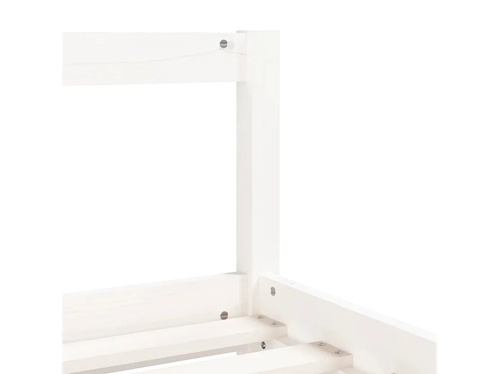 Giroletto Bambini con Cassetti Bianco 90x200cm Massello di Pino