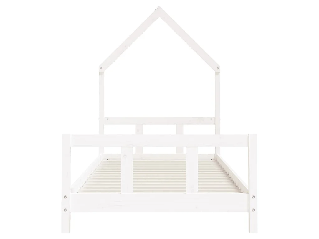 Cadre de lit pour enfants blanc 90x190 cm bois de pin massif