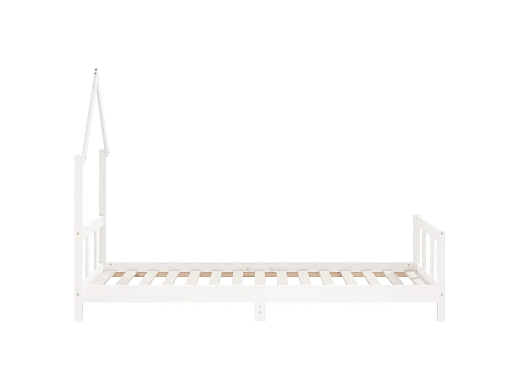 Cadre de lit pour enfants blanc 90x190 cm bois de pin massif
