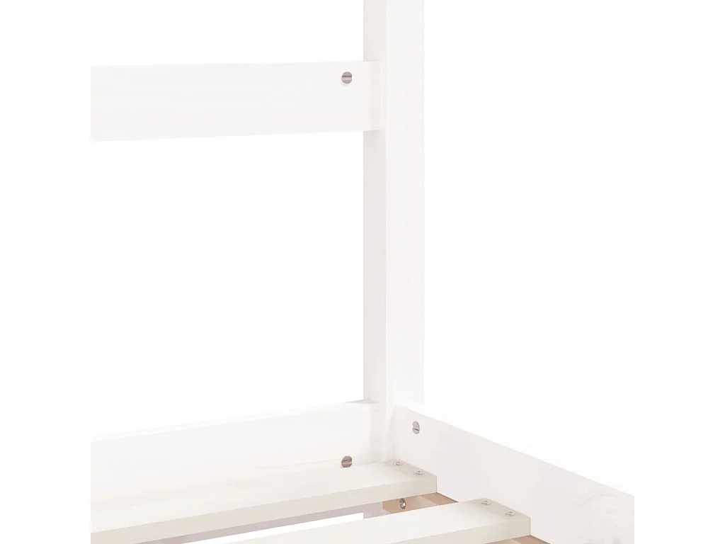 Cadre de lit pour enfants blanc 90x190 cm bois de pin massif