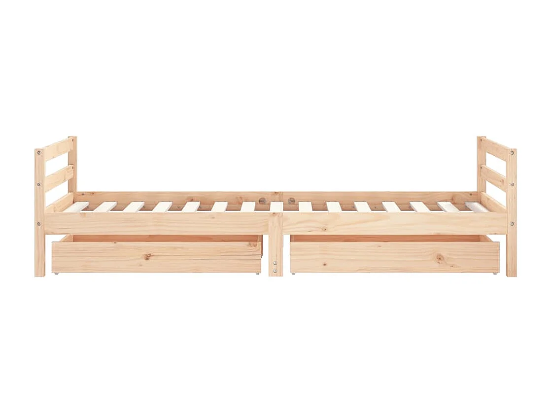 Estructura de cama infantil con cajones madera pino 90x190 cm