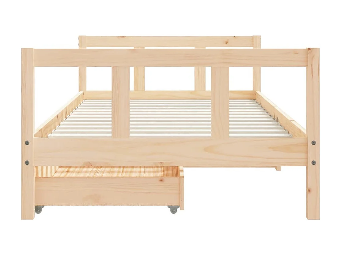 Kinderbedframe met lades 90x190 cm massief grenenhout