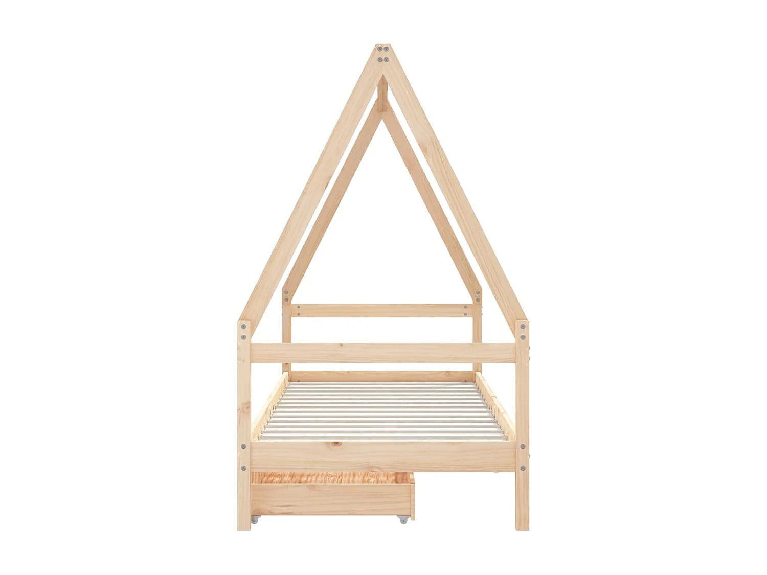 Cadre de lit enfant avec tiroirs 90x200 cm bois de pin massif
