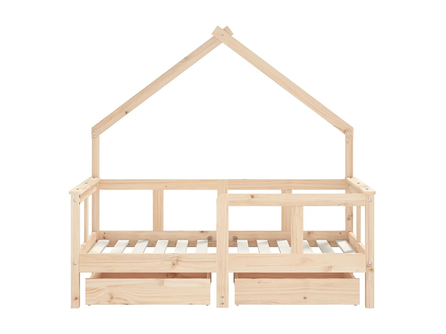 Estructura de cama para niños con cajones madera pino 70x140 cm