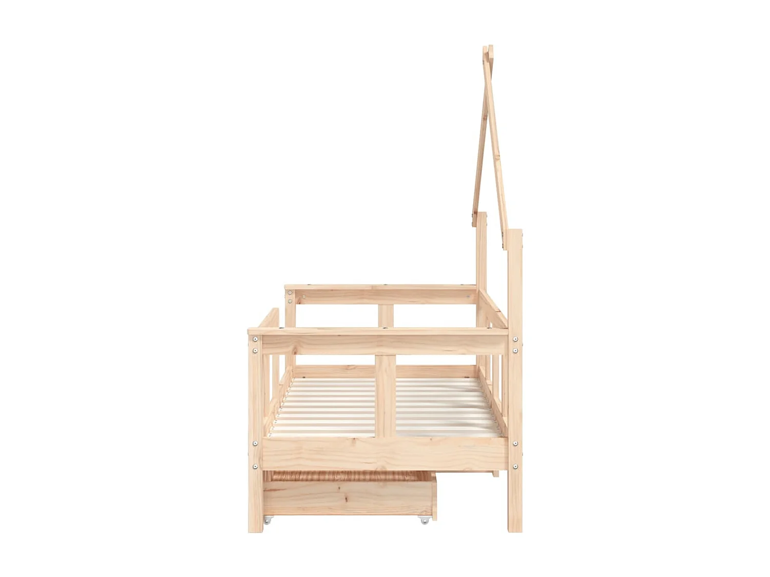 Estructura de cama para niños con cajones madera pino 70x140 cm